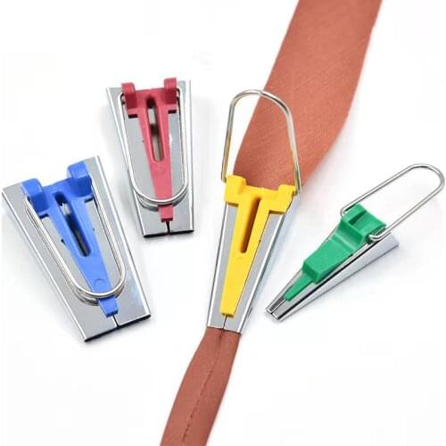 4PCS Sewing Accessories tape Makers DIY Hand Binding Sew Clip Hemming Belt Edging Device Crimper Patchwork Quilting sewing Tool