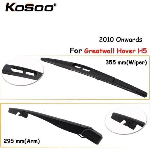 KOSOO Auto Rear Wiper Blade For Great Wall Hover H5,355mm 2010 Onwards Rear Windshield Wiper Blades Arm Car Accessories Styling