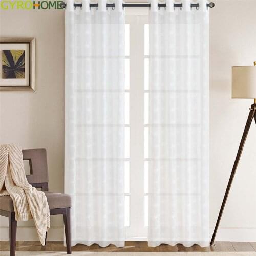 Modern Simplicity Grid Curtain Sitting Room Bedroom Window Screening 3 Colors Plaid Gauze Tulle