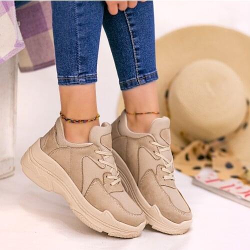 Tonar Jare Cream Suede Meshed Sports Shoes New Season Convenient Seasonal Style Sneaker