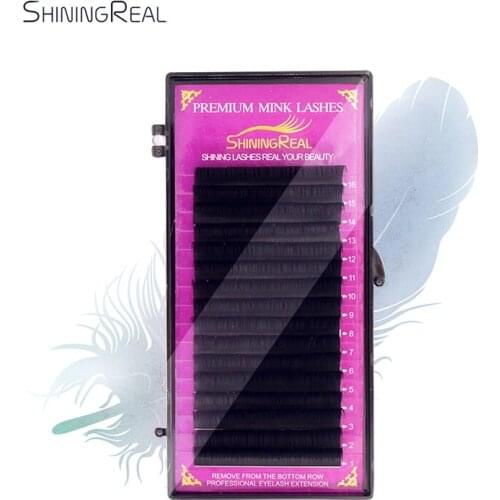 High quality 16Rows Faux mink eyelashes individual maquiagem cilios for professionals soft mink eyelash extension