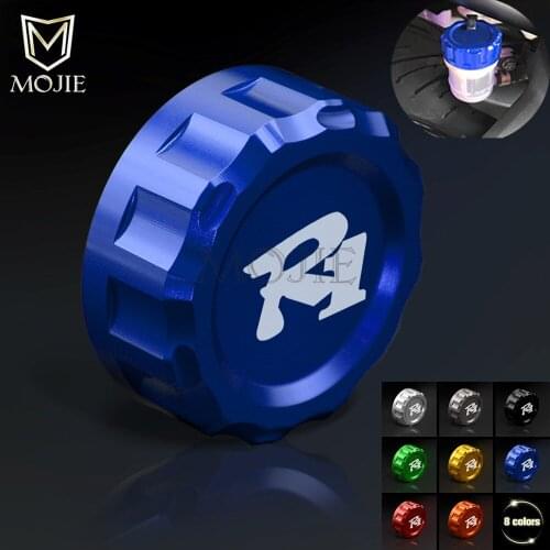 For Yamaha YZF R1 YZF-R1 2009-2014 2013 Rear Brake Master Cylinder Fluid Reservoir Cover Cap Motorcycle Accessories CNC Aluminum