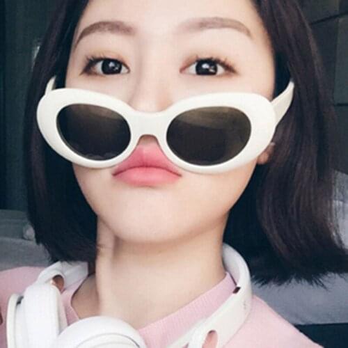 HKNA Oval Sunglasses Women Vintage Punk Sunglasses Women 2021 Classic Colorful Candy Color Punk Sun Glasses Gafas De Sol Hombre