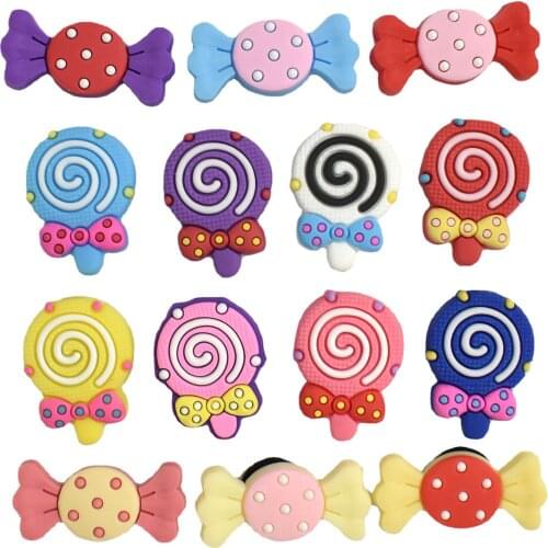 1 Pcs 2021 Hot Selling Cartoon Sweet Candy Icon Shoes Charms Silicone Slipper Accessories High Quality For Kids Gifts Decor