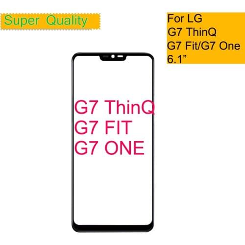 10Pcs/lot For LG G7 ThinQ G7+ G710 G7 Fit Touch Screen Front Glass Panel Front Outer Glass Lens For LG G7 One LCD Glass