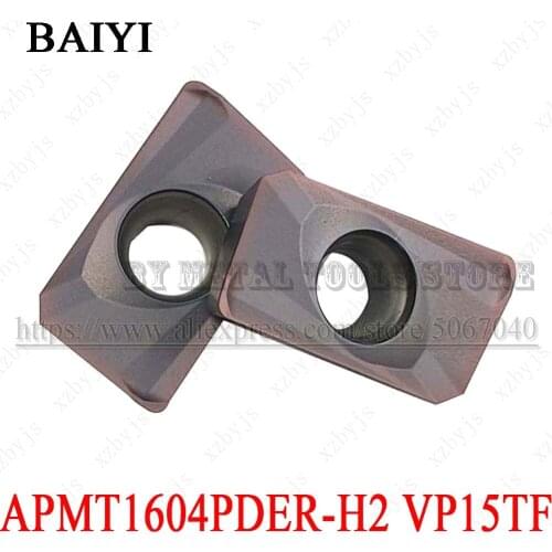 10P APMT1604PDER-H2 VP15TF APMT 1604 PDER H2 VP15TF Indexable Carbide milling inserts CNC Lathe Milling tools for Stainless Ste