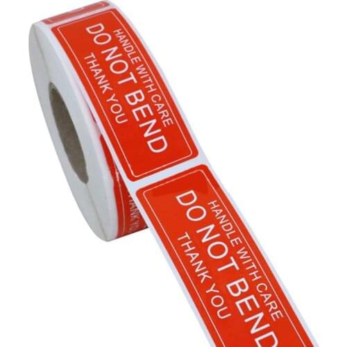 150 & 500 Pcs/Roll Warning Sticker Handle With Care DO NOT BEND Remind Labels