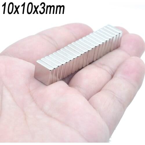 5/20/50/100Pcs 10x10x3mm Neodymium Magnet 10mm x 10mm x 3mm N35 NdFeB Block Super Powerful Strong Permanent Magnetic imanes
