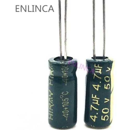 20pcs/lot S24 high frequency low impedance 50v 4.7UF aluminum electrolytic capacitor size 5*11 4.7UF 20