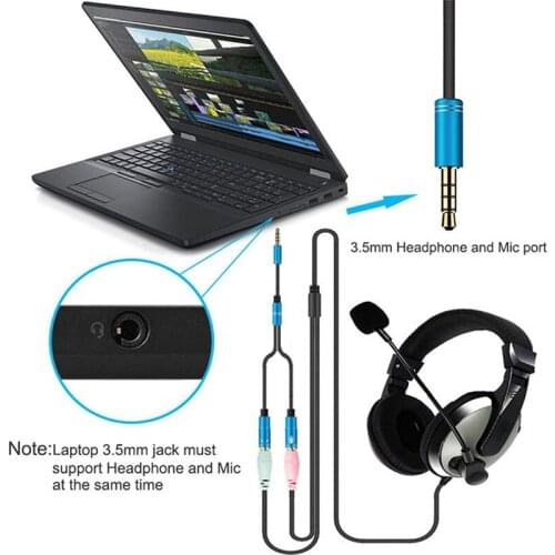 3.5mm Audio Splitter Cable for Computer Jack 3.5mm 1 Male to 2 Female Mic Y Splitter AUX Cable Headset Splitter Adapter