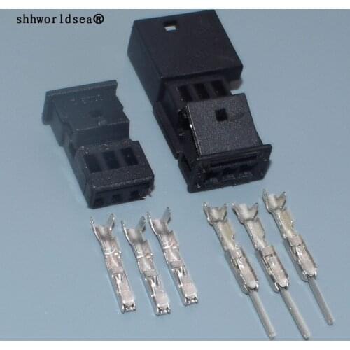 Worldgolden 0.6mm 3p Male Female Auto Stereo Connector,Car Speaker Plug Treble Plug Socket For BMW 1-968700-1 B/1355620-1