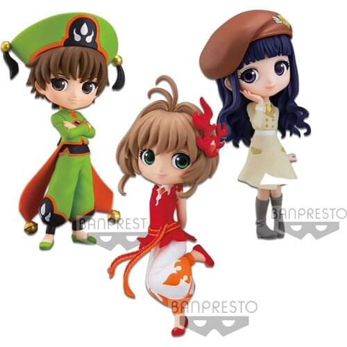 Banpresto Q Posket Sailor Moon KINOMOTO SAKURA LI SYAORAN Action PVC Collection Model Toy Anime Figure Toys For Kids