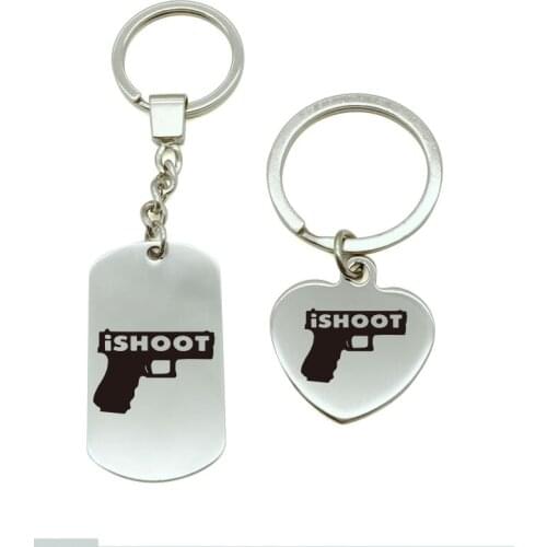 Wolf One Shot One Kill Hunting Keychain Metal Keychain Key Ring Bag Couple Keychain Car Keyring Gift men WomenC5-1569