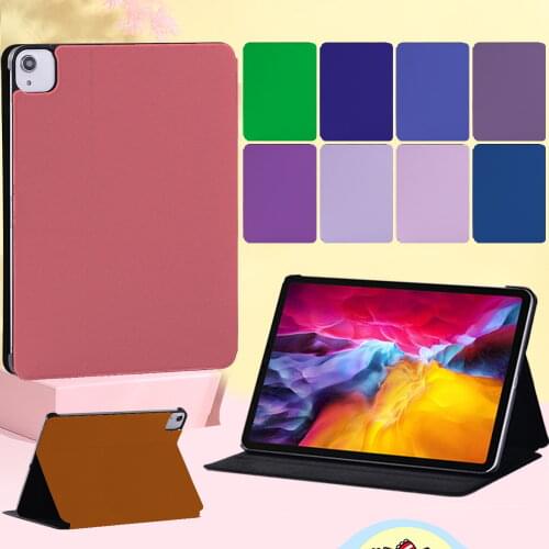 Tablet Case for Apple IPad Pro 11/iPad 2 3 4/iPad (5th/6th/7th/8th Gen)/Ai R( 1/2/3/4) Solid Color Leather Stand Cover Case