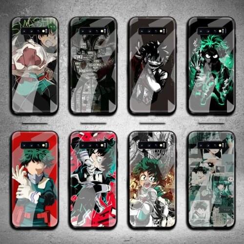My Hero Academia Midoriya Izuku Phone Case Tempered Glass For Samsung S20 Plus S7 S8 S9 S10 Plus Note 8 9 10 Plus