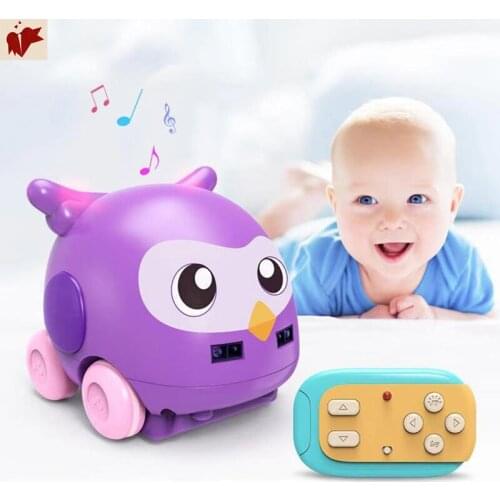 Childrens cartoon toy Led lights, animal car induction follow car mouse remote control cute, hand control, Christmas girl gifts
