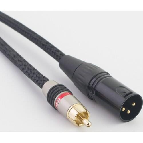 HIFI XLR Male/Female to Dual RCA Male Plug Audio Signal Patch Cable Connector Adapter For Amplifier Speaker