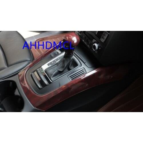 Car Interior Mouldings Modification Decorative Trim Frame Interior Sequins Mahogany Color For Audi Q5 2010 2011 2012 2013 - 2017