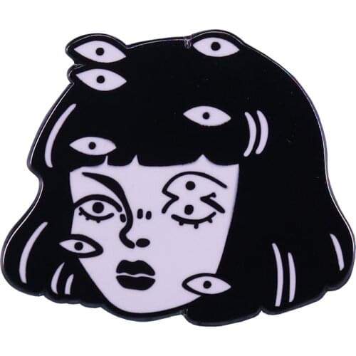 Junji Ito Uzumaki lapel pin Japanese horror manga fans gift