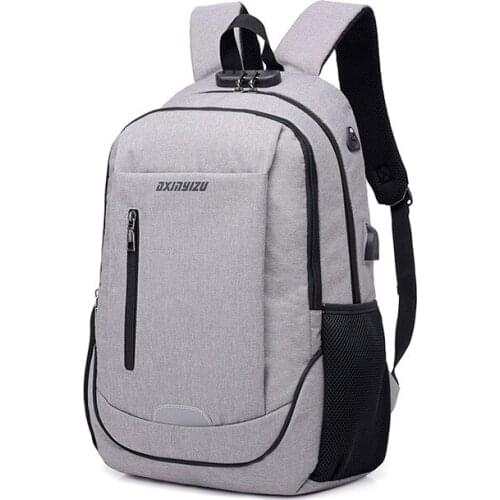 Mens Smart Shoulder Bag USB Interface Password Lock Design Computer Bag Large Capacity Multi-function Backpack Hunting Bags