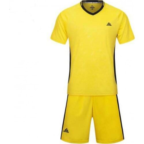 Mens Football Jersey Team Soccer Uniform Breathable Quick Dry Training Suits Boys Student 2pcs Sports Sets Workout Fitness Run