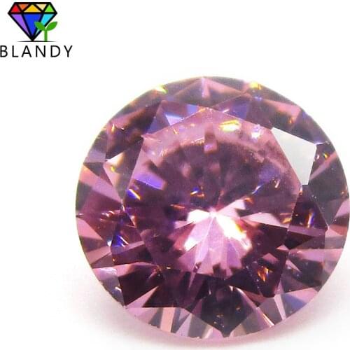 Wholesale Price 500pcs/lot 3.0~12mm Loose Pink Cubic Zirconia Stones 2.0mm 5A Round Brilliant Cut CZ Stone Synthetic Gems