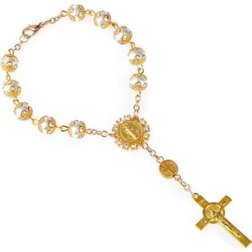Catholic Gift Saint Christopher Travel Protection Bead Bracelet for Women