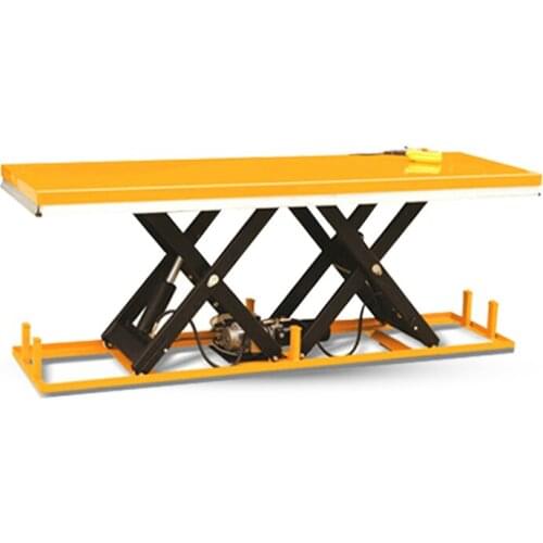 1 Ton 1.3m Mobile Lifting Platform Truck Electric Hydraulic Fixed Lift Freight Ladder Scissor Lifting Platform