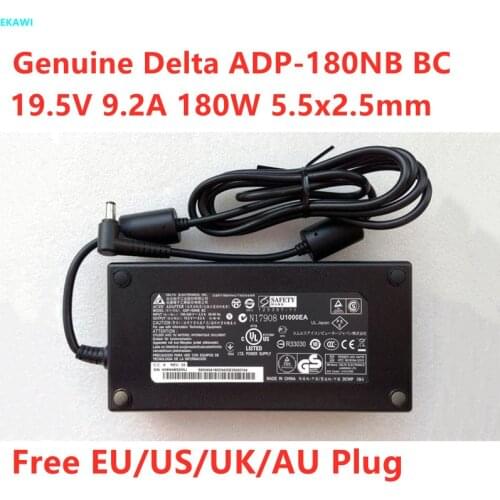 Genuine Delta ADP-180NB BC 19.5V 9.2A 180W 5.5x2.5mm AC Adapter For MSI GT70 2PE GT60 DOMINATOR GX70 GX60 Laptop Power Charger