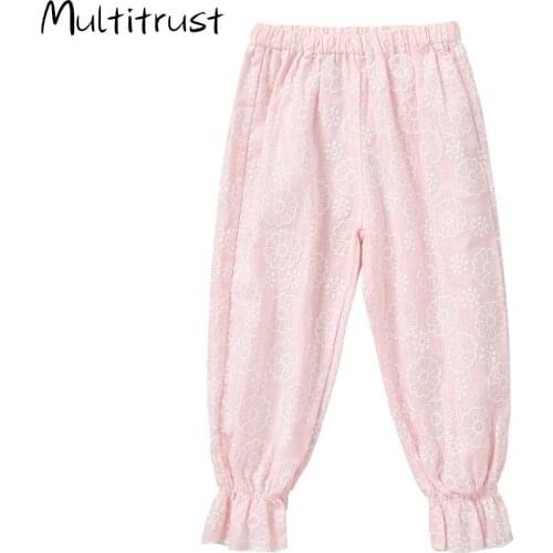 1-6Y Toddler Girls Long Harem Pants Summer Baby Boys Loose Trousers Kids Pink Bloomers Clothes Children Cotton Bottoms Clothing