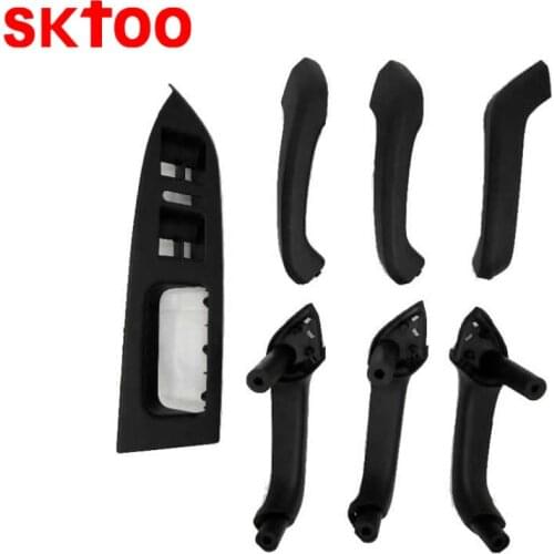 SKTOO 7 Pcs Door Handle Frame Interior Door Handle Cover Window Switch Panel Accessories for Touran
