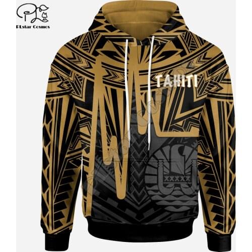 NewFashion French Polynesia Art Tahiti Country Flag Tribal Culture Retro Tracksuit 3DPrint Men/Women Autumn Colorful Hoodies B14