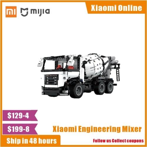 2020 Xiaomi MITU Engineering Mixer Truck Building Blocks Car Toy Kids Christmas gift assembly Building bricks 900+ parts puzzles