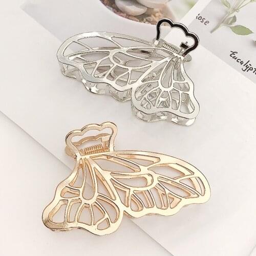 Metal butterfly hairpin new fashion hairpin tiara for women Birthday hair accessories Crab claw clip female gift
