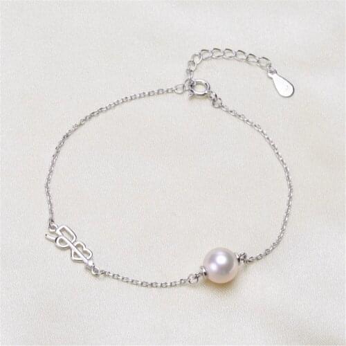 DIY pearl accessories 925 silver pearl jade bracelet empty hold fashion bracelet holder