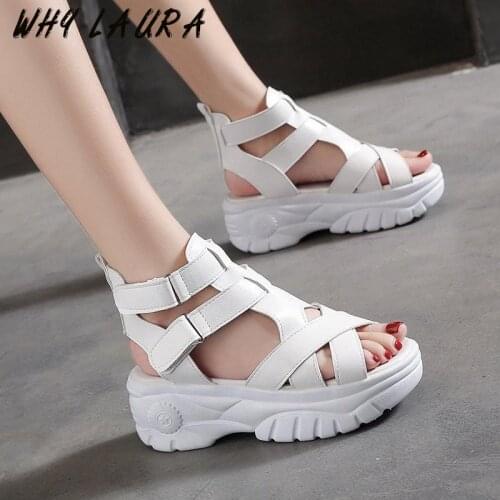 Ladies Sandals 2021 High Heels Wedge Platform Sandal Summer Shoes Ladies Platform Sandal Wet Water Shoes Beautiful Casual Outwea