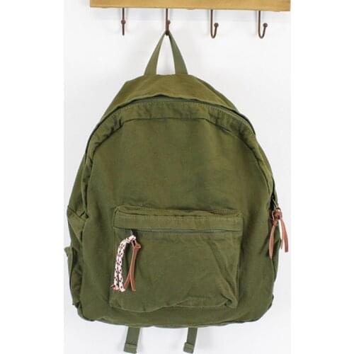 Newhotstacy Bag 03222021 Ladies Leisure Canvas Backpack simple student bag versatile retro large capacity Backpack