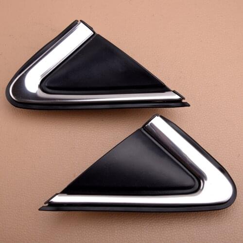 1 Pair Car Left & Right Side Rearview Mirror Triangle Plate Trim Fit For Nissan Sentra 2013 2014 2015