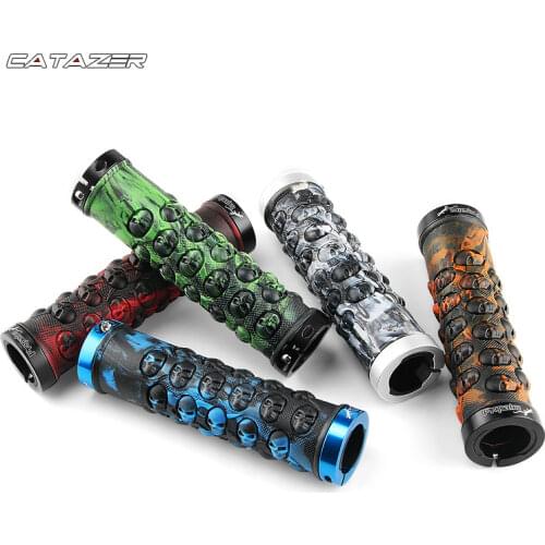 1 Pair Bicycle Grips Anti-Skid Comfortable Rubber Bike Handlebars Grips Lock-on Mountain Road Bike Handle Bar Grips