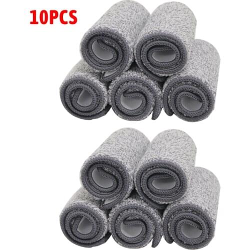 10Pcs Replacement Mop Cloth Flat Microfiber Home Floor Cleaner Wet Dry Pads Washable Household Cleaning Tool