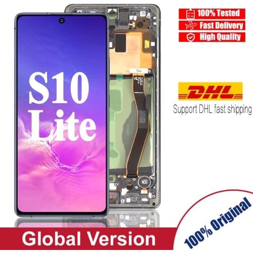 100% Original Super AMOLED LCD Display Touch Screen Digitizer for Samsung Galaxy S10 Lite SM-G770F/DS SM-G770F Repair Parts