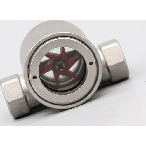 3/8" 1/2" 3/4" 1" BSP Female Thread Carbon Steel Window Sight Glass Water Flow Indicator With Impeller
