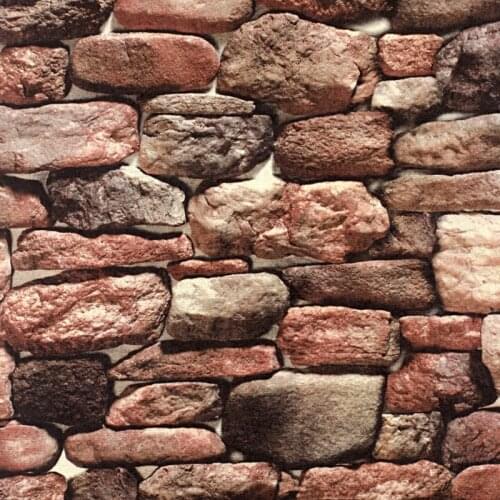 Stone Wallpaper Simulation Retro Faux Rock 3D Wallpaper Restaurant Culture Stone Background WallPaper