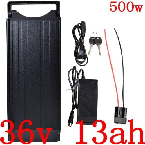500W 36V Rear Rack eBike Battery 36V 10Ah 13Ah 15Ah Electric Bicycle Batteries+Taillight+Layer Luggage for 36Volt Motor free tax
