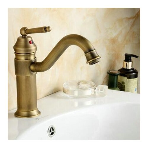 8" Antique Brass Faucets bathroom Basin Faucet crane swivel Kitchen sink mixer tap AF1094