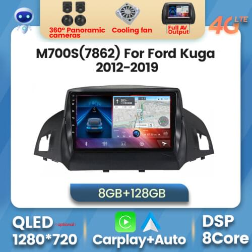 HD 1280*720 6G+128G Android 10 Car Radio Multimedia Player Navigation GPS For Ford Kuga Escape 2012 2013 2014 2016 -2019 Audio
