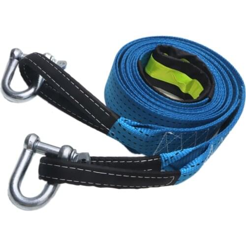 Car Tow Rope Straps with Hooks 8 Tons 5 Meters Emergency Towing Rope Cable Cord Heavy Duty Securing Accessories