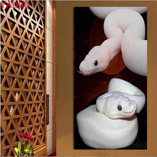 Large DIY Diamond Painting Snake Horror Animal Full Square Round Diamond Mosaic Cross Stitch Diamond Embroidery 5D Home Decor