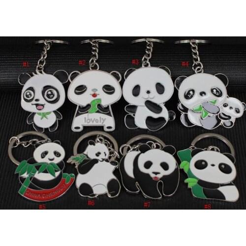 Lovely Panda Keychain Keyring Backpack Pendant Wholesale Key Holder Cheap Wedding Promotion Gift Free Shipping SN1124