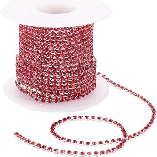 2mm Colorful Rhinestone Claw Chain with Reel DIY Handmade Jewelry Accessories Nail Art Material Wholesale